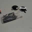 livho Retro Polarized Sunglasses - UV400 Protection, Oval Shape, Metal Frames - Matching Soft Case Inlcuded
