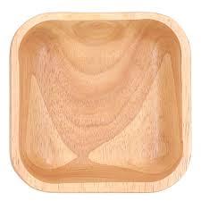 for Rubber Wood, Salad Bowl Handcrafted, Simple Stylish Square Bowl, for Party Family Gathering, Durable Wood Tableware, Kitchen Serving Bowl, Decorative Dining   (10x12"x4Diameter)