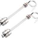 uxcell Stainless Steel Float Switch for Water Pump Tank swim pool garden pond Liquid Water Level Sensor M11 165mm Length 2Pcs