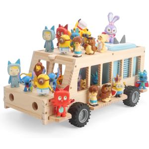 Taladad Shelf for Tonie Figures Characters Storage with 35Pcs Adhesive Metal Plate for Toniebox 2 and Tonie Box 1