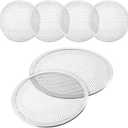 4 Pieces 7 Inch Pizza Screen Seamless Baking Aluminum Round Pizza Mesh Tray for Baking Oven Home Kitchen Restaurant Supplies