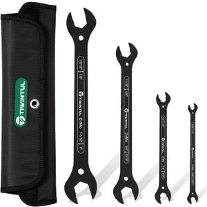4-in-1 Super-Thin Open End Wrench Set, SAE, 4-Piece, 1/4", 5/16", 9/32", 11/32", 3/8", 1/2", 7/16", 9/16", 5/8", 11/16", 3/4", 13/16", 7/8", 15/16",1",1-1/16'',CR-MO Steel, with Rolling Pouch