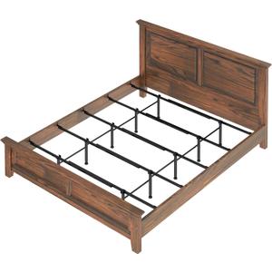 Bed Frame Support System - 5 Cross Rails and 10 Adjustable Legs,Universal Strong Center Support Beams for Full, Queen and King,California King Metal/Wood/Upholstered Bed