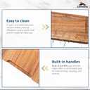 Wooden Cutting Board Set of 3 Acacia Wooden Cutting Boards for Kitchen Design with Holder to Home Decor, Kitchen Gadgets for Cooking, Serving, Camping and Charcuterie Boards, Includes Grinder