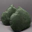 Yookeer 2 Pcs Leaf Shaped Throw Pillow 3D Leaves Plant Decorative Throw Pillows for Couch Living Room Bedroom Sofa Home Decoration, 16 x 16 Inch(Dark Green)
