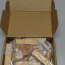 HomeDo 4Pack Adhesive Wall Hooks Hat Rack, Wooden Coat Hooks Wall Mounted, Decorative Hooks Single Organizer Hat Hanger Towel Rack, Heavy Duty Hooks (Rectangle-Beech,4P)