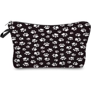 Paw Print Makeup Bag Travel Accessories Small Size Toiletries Makeup Organizer Cosmetic Bags Puppy Paw Gifts for Women Dog Lovers (hz3588)