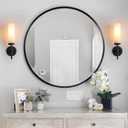 Wall Sconces Set of Two,Matte Black Bathroom Sconces Wall Lighting with White Glass, Modern Sconces Wall Decor Set of 2 Wall Light fixtures for Bathroom Mirror Living Room Hallway Bedroom Wall Lamp