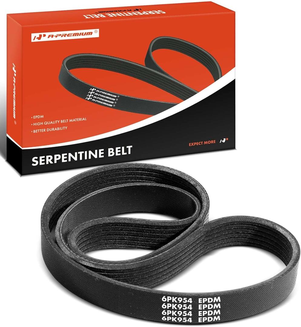 A-Premium Engine Serpentine Drive Belt Compatible with Kia Soul 2012-2013, Rio 2012 & Hyundai Accent 2012-2015, Veloster & Toyota Yaris, Yaris iA & Mazda MX-5 Miata & Scion iA, 1.5L 1.6L 2.0L