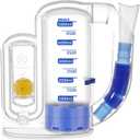 Incentive Spirometer Adult, Spirometer Lung Exerciser, 5000ml Capacity for Deep Inhalation, Durable Medical-Grade PC Material | Airflow Indicator for Steady Inhalation Practice (Green)