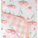 ORGANIC COTTON HAND-QUILTED REVERSIBLE BABY BLANKET