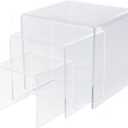 Super Z Outlet Clear Acrylic Riser Set of Three (3-Inch, 4-Inch, 5-Inch) (2Count)