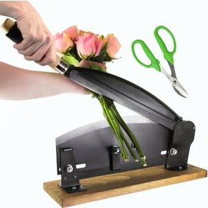 Professional Flower Stem Cutter Tool for Floristry and Gardening - Bulk Bunch Cutter with 14" Durable High Carbon Steel Blade (Bonus Pack)