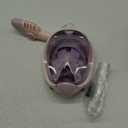 Greatever Snorkeling Gear for KidsIdeal Gifts of Kids Snorkel MaskFull Face Snorkel Mask Kids with Camera MountSafe Breathing for Enchanting Travel (A4-Pink Purple)