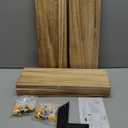 WOPITUES Wood Floating Shelves Set of 6, Shelves for Wall Decor, Farmhouse Shelf for Bedroom, Bathroom Storage Shelves, Book Shelves for Living Room - Rustic Brown (16.5 Inch)