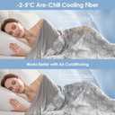 VK VKLIVING Cooling Blanket for Hot Sleepers Breathable Summer Blankets Q-Max 0.5 Arc-Chill Cooling Thin Blankets for Night Sweats, Lightweight Double Sides Cooling Blankets (Twin 60"x80", LightGrey)