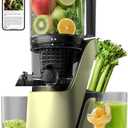 Canoly C16 Cold Press Juicer, 6" Extra Wide Feed Chute, 3-IN-1 Strainers (Juice & Sorbet & Nut Milk), Powerful AC Brushless Motor, Self Precut System, Juicer Machines with BPA-Free (White)