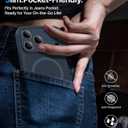 3 x Magnetic Shockproof for iPhone 17 Pro Case,Upgraded[Camera Protection][Compatible with Magsafe][Non-Slip][Mil-Grade Protection]Slim Translucent Matte Phone Case for iPhone 17 Pro,Midnight Blue