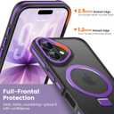 Magnetic Stand Case for iPhone 17, 2-in-1 Magnetic Stand Case & Protective Cover, Military Drop Tested, Anti-Fingerprint Matte Finish for Hands-Free Viewing at Work, Home and Travel, Purple