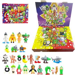 Advent Calendar 2026 for Kids,24 Days of Surprise Countdown Calendar with 24pcs figurines for Boys & Girls,Collectible funny silicone figurines,Fun Christmas Party Favors for Kids