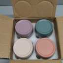 NETANY 4-pack 16oz Glass jars with Airtight Lids, Overnight Oats Containers with Lids, Wide mouth Mason Salad jars, Glass Food Storage Containers for Snacks Yogurt Spice Sugar