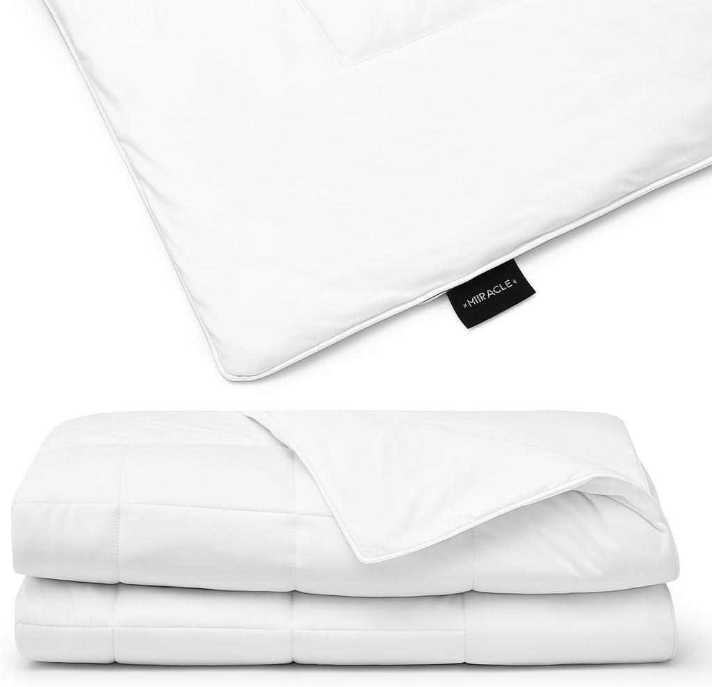 Miracle Made Cooling Comforter - Queen White -Lightweight All-Season Cooling Blanket - Lightweight Blanket