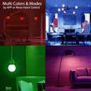 ILC G25 Globe Light Bulbs, App-Controlled Vanity Light Bulbs via Bluetooth Mesh,1600 Million Colors, 600LM, 6W, 60W Equivalent, 4000K Natural White, CRI>95+, E26 Base, Dimming via app only, 6 Pack