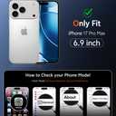 FNTCASE for iPhone 17 Pro-Max Case: Clear Military Grade Drop Protection Anti Yellowing Cell Phone Cover - Rugged Shockproof Protective Bumper Transparent Phonecase