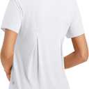 baleaf Women's Workout Tops Short Sleeve Loose Fit Yoga Athletic Shirts Lightweight Moisture Wicking Running Top (White, XL)