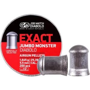 JSB Match Diabolo Exact Jumbo Monster .22 Cal, 25.39 Grains, Domed, 200ct