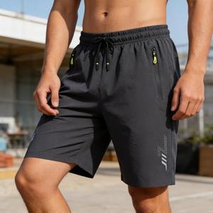 Men's Quick Dry Athletic Shorts with Zipper Pockets, Lightweight for Running, Workouts, Casual & Outdoor Activities (Grey, X-Large)