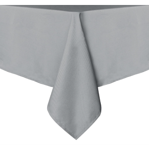 sancua Rectangle Tablecloth  60 x 102 Inch  Stain and Wrinkle Resistant Washable Polyester Table Cloth, Decorative Fabric Table Cover for Dining Tables, Buffet Parties and Camping, Silver Grey
