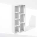 Furinno Reed Closet Organizers and Storage, 7-Cube Closet Organizer, Open Shelf Closet Storage, for Wardrobe, Bedroom, Living Room, White