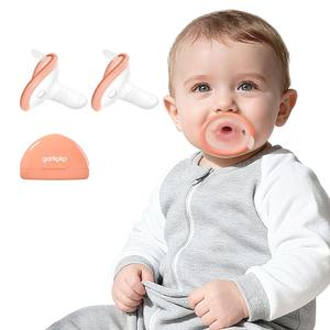 2-Pack Baby Pacifier with Pacifier Case, Thumb-Shaped Soothing Pacifier 0-18 Months, Non-Contact Shield, Lightweight Food-Grade Silicone, BPA-Free Infant Pacifier (2 Pacifiers + 1 Case)