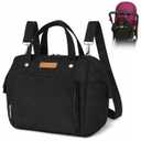 FHELAD Small Diaper Bag Backpack, Crossbody Diaper Bag with Insulated Cup Holder & Detachable Shoulder Strap, Convertible Diaper Bag Tote for Short Trip (Black)
