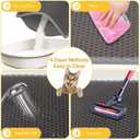 LeToo Cat Litter Mat Grey Trapping for Litter Box, No Slip & Large, Urine & Waterproof, Honeycomb Double Layer Anti Tracking Kitty Mats, No Phthalate, Washable Easy Clean (24" x 15", Grey)