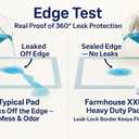 Pee Pads for Dogs Extra Large 37x54 XXL - 50 Count Leak Proof Heavy Duty with Adhesive Tabs 24 Hour Absorbent Disposable Puppy Training Pads for Large Dog Breeds 6-Layer Non Slip Backing