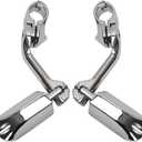 Motorcycle Highway Pegs Crash Bar Adjustable Foot Peg Compatible with Softail Sportster Electra Road Glide Road King Street Glide with 1.25" Engine Guard Chrome Long Angled