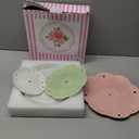 Jusalpha 3-Tier Multi Color Ceramic Serving Stand,Cake Stand-Dessert Stand-Cupcake Stand-Tea Party Serving Platter (3 Color-Gold)