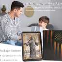 Christian Faith Desk Decor Religious Prayer Gift - Inspirational Religious Gift - Suitable for Male Collectors, Religious Church Gatherings, and Military Memorabilia.