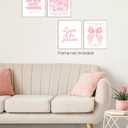 FGFK Girly Pink Christian Wall Art Prints Set of 4, Lamentations 3:23 Psalm 16:11 Psalm 27:1 Bible Verse Preppy Posters Pictures Wall Decor for Girls Room Dorm Apartment, 8x10 Unframed