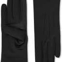 isotoner Women's Spandex Cold Weather Stretch Gloves With Warm Fleece Lining (Black)
