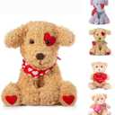 Valentine's Stuffed Animal, 11 Inch Dog, Ideal for Gifts for Friend (Puppy - one Pack)