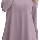 JUSTFASHIONNOW Turtle Neck Shirts for Women Long Sleeve Tunic Tops to Wear with Leggings Dressy Casual Fall Clothes 2025 (Small)