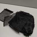 Outdoorfly 100PCS Drawstring Organza Bags 4x6" Black Sheer Jewelry Pouches Mesh Bags Baby Shower Party Wedding Favor Gift Bags Chocolate Candy Sample Bags (Black)