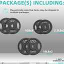 Fitvids Cast Iron Standard Weight Plates Including 5FT Standard Barbell with Star Locks, 45-Pound Set (35 Pounds Plates + 10 Pounds Barbell), Multiple Styles