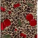 Cute Cherry Phone Case for iPhone 14/13, Red Cherries | Trendy Cheetah Print,Glitter Bling Aesthetic Leopard,Soft Slim Protective Cover for iPhone 13/14 6.1'' Girl Women