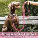 COOYOO Dog Leash 6 FT Heavy Duty - Comfortable Padded Handle - 1/2 inch Reflective Dog Leash for Medium Large Dogs with Poo Bag Dispenser