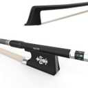 Viotti Carbon Fiber Violin Bow, Hand Crafted by Professional Violin & Bow Makers, Strong, Stiff & Well Balanced, Made with Mongolian Horse Hair, For Violinists & Fiddlers of All Skill Levels (Fleur de lis)