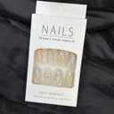 Press on Nails Almond Short Spring Fake Nails Press ons Nails French Tips Artificial Acrylic Nail Kit Full Cover False Nails with 3D Relief Flowers Design Stick on Nails Women 30Pcs